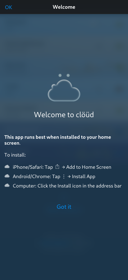 Splash screen