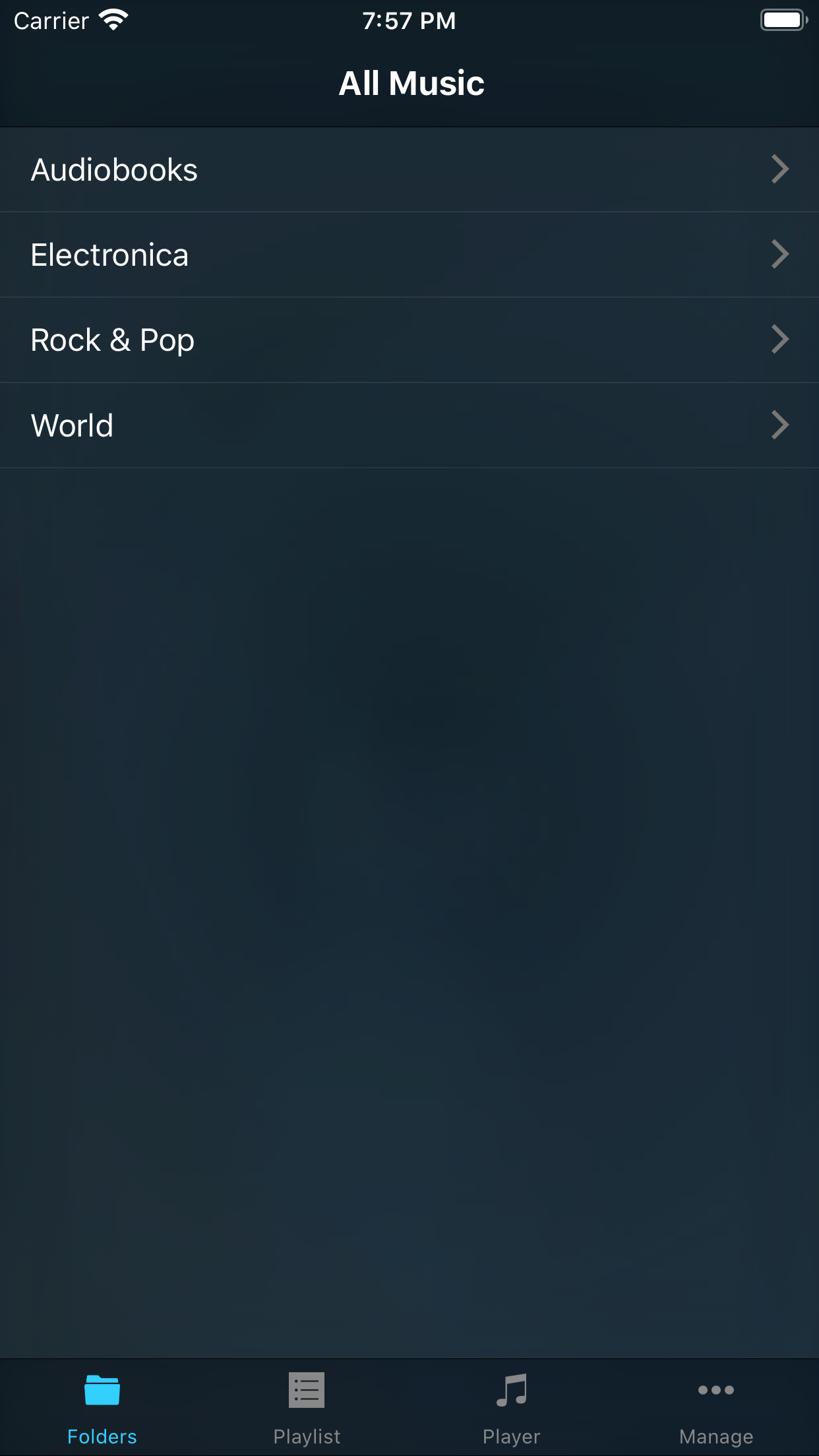Folder list