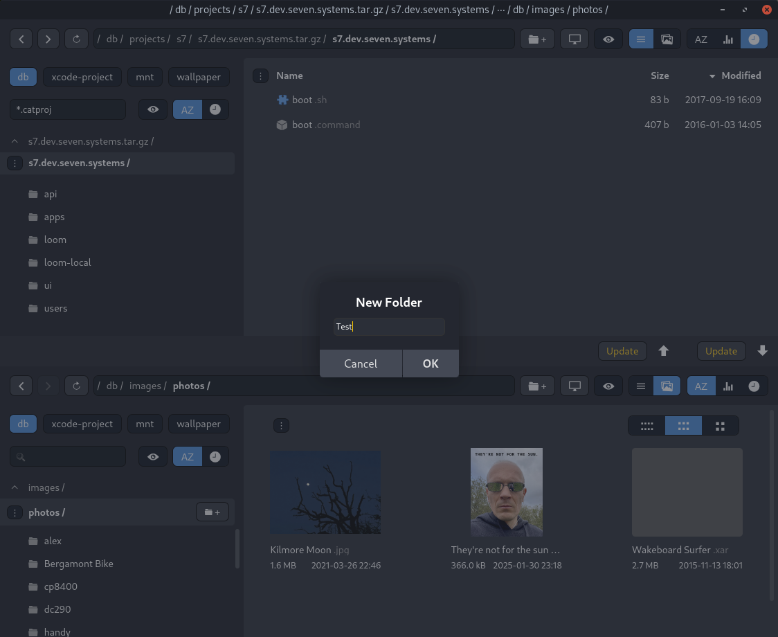 Robust virtual archive browsing
